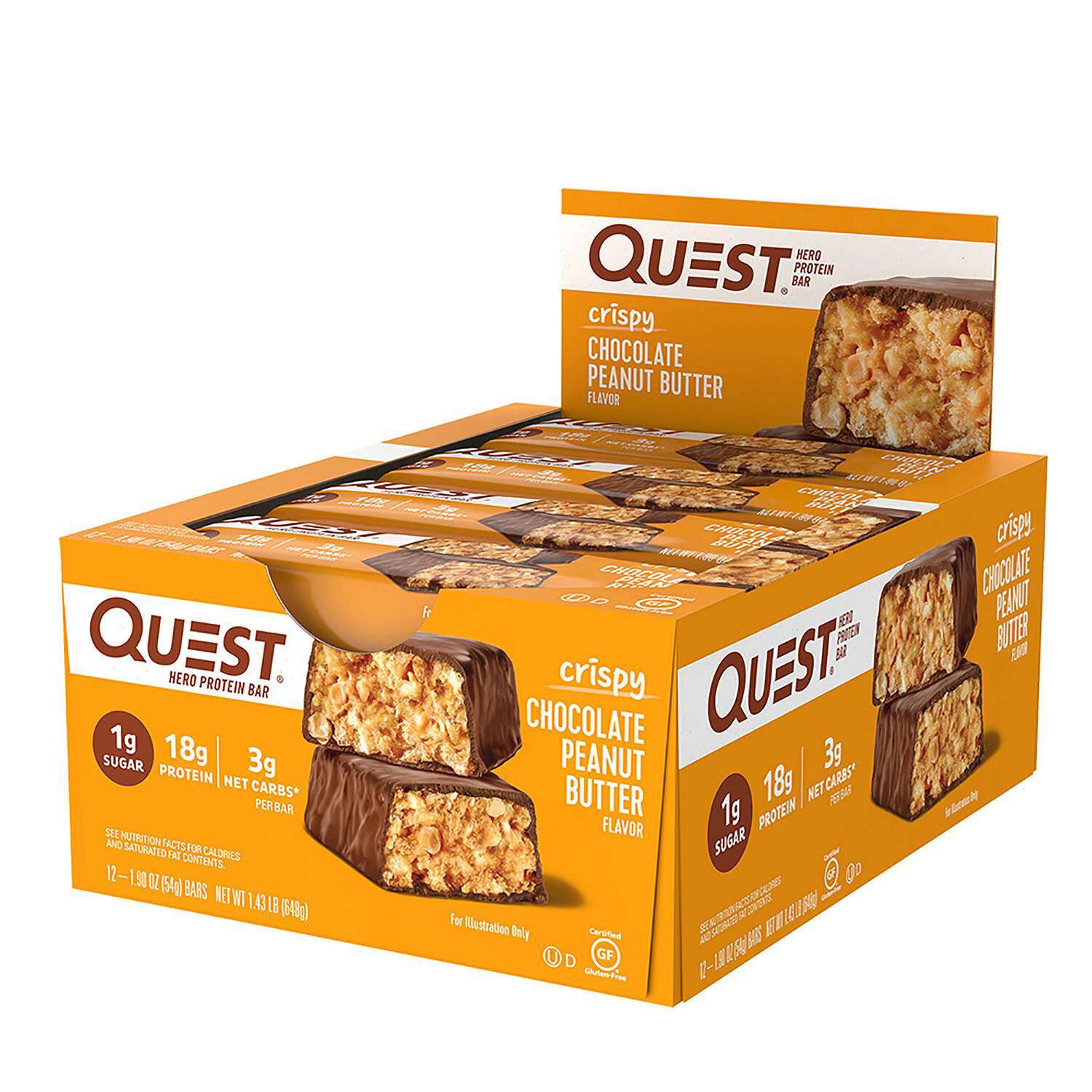 Hero Protein Bar - Crispy Chocolate Peanut Butter (12 Bars)